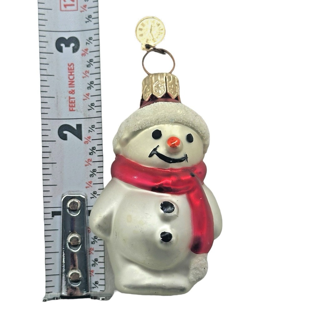 Department 56 Poland Blown Glass Snowman Christmas Ornament -‎ Miniature 2.25 in